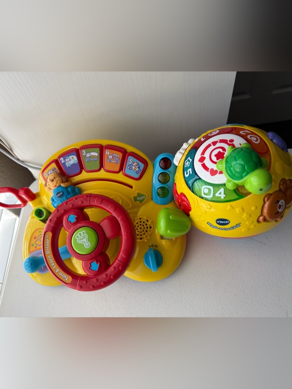 VTech Baby Learning Toy Bundle Turn & Learn Driver + Wiggle Crawl Ball